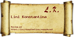 Lini Konstantina névjegykártya